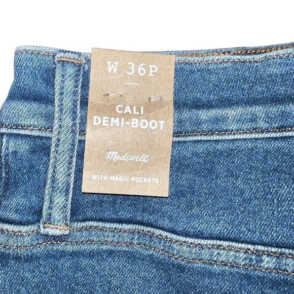 NEW Madewell Cali Demi Boot Jeans NWT Size 36 Medium Wash - Picture 8 of 13